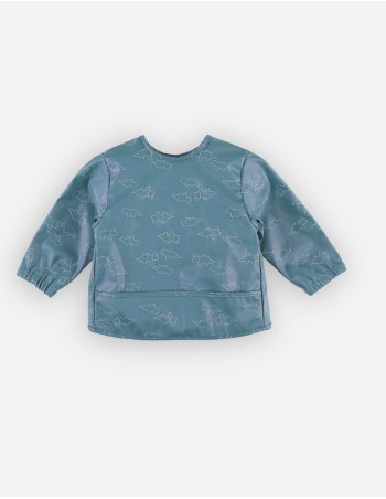 Bavoir à manches, bleu - Noukie's