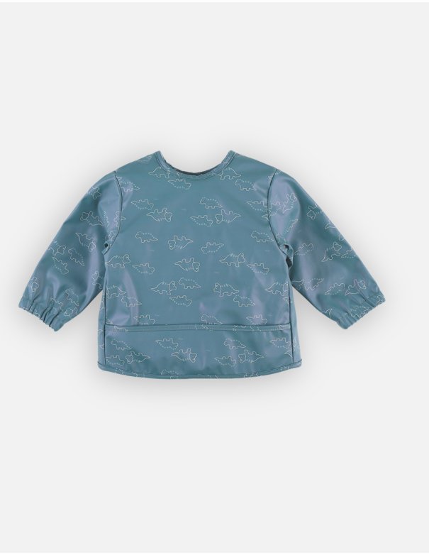 Bavoir à manches, bleu - Noukie's