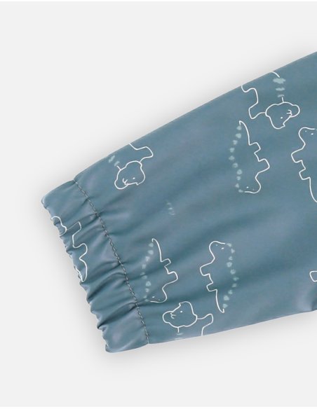 Bavoir à manches, bleu - Noukie's