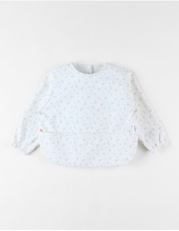 Bavoir à manches fleuri,...