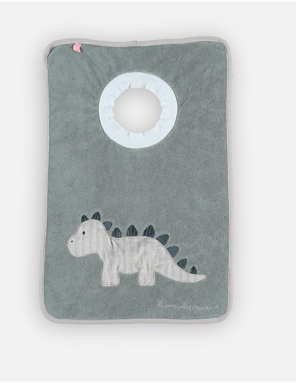 Bavoir funny en éponge dino, vert -...