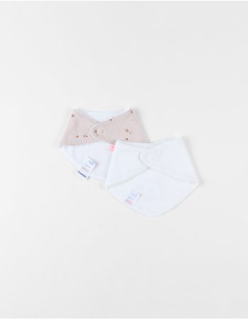 Lot 2 bavoirs éponge & mousseline Bali - Noukie's 2