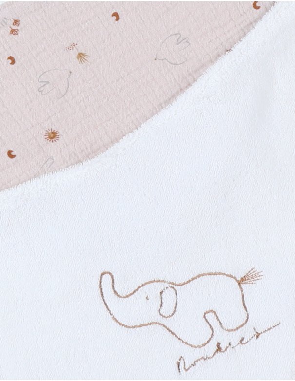 Lot 2 bavoirs éponge & mousseline Bali - Noukie's