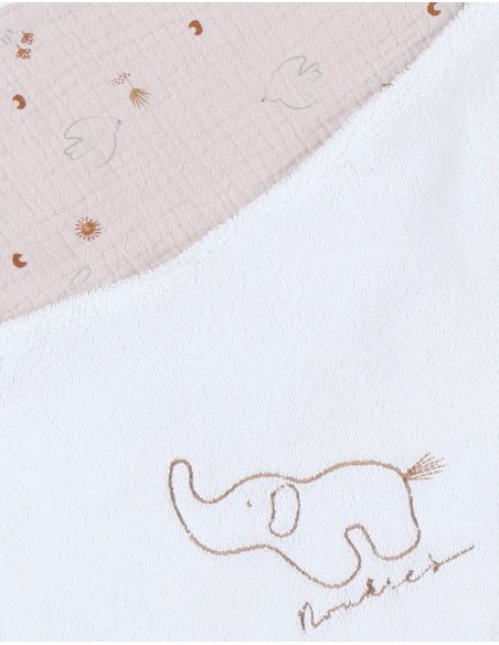 Lot 2 bavoirs éponge & mousseline Bali - Noukie's