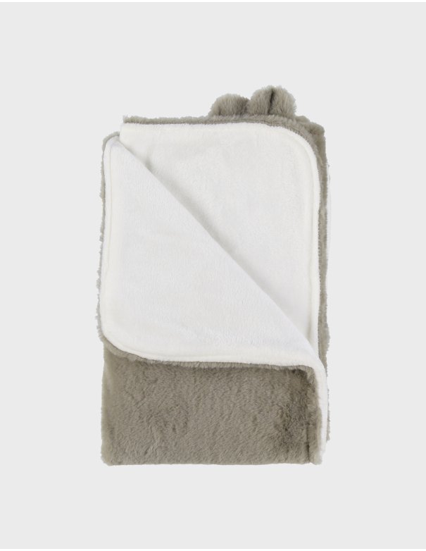 Couverture 75*100cm en Groloudoux bunny kaki - Noukie's