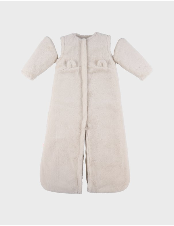 Gigoteuse Nomade 6-24m, fausse fourrure beige 100 cm - Noukie's