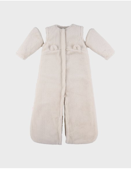 Gigoteuse Nomade 6-24m, fausse fourrure beige 100 cm - Noukie's