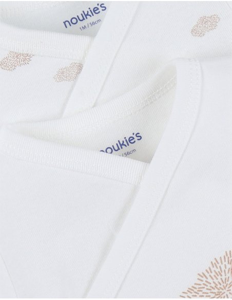 Lot de 2 bodies croisés en coton imprimé mouton -Noukie's