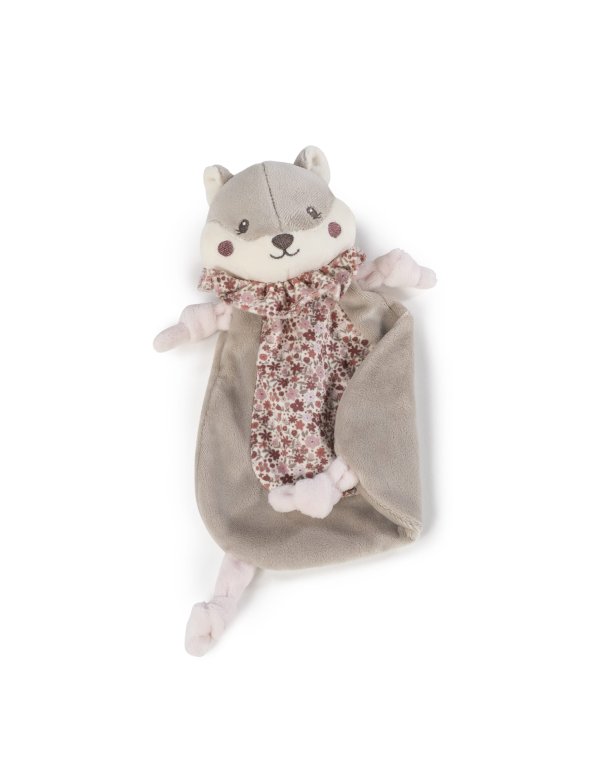 Doudou écureuil cherry fleurs -...