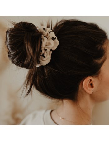 Chouchou Gaze petits coeurs noirs - Mon petit Léon