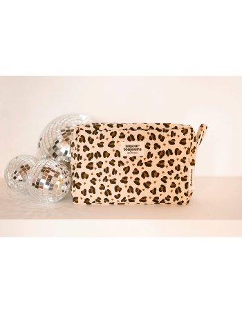 Trousse de toilette coton - Léopard coeur - Mon petit Léon 2