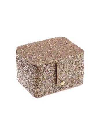 Boîte à bijoux dorée à...