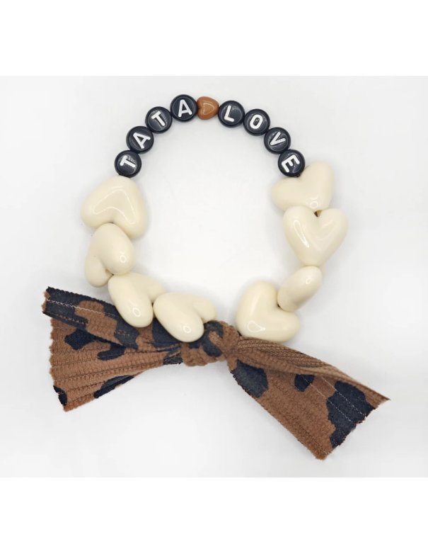 Bracelet maxi coeur -  noeud léopard...