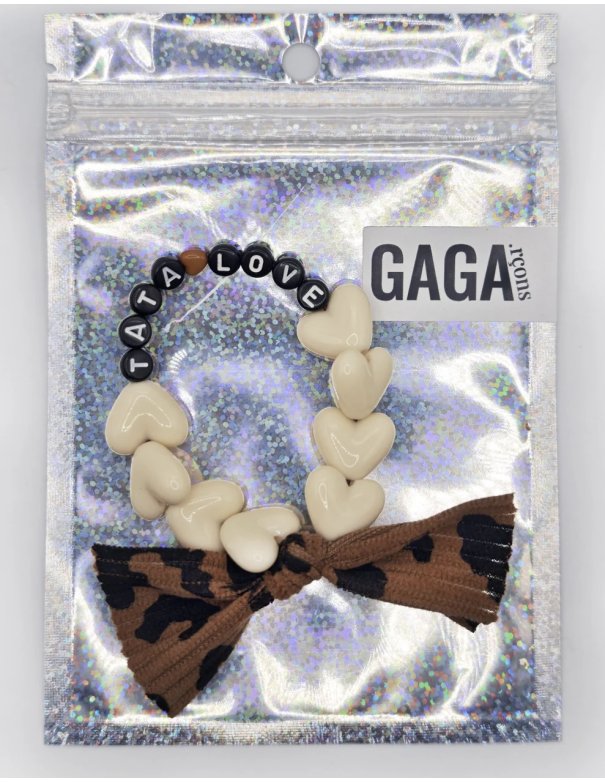 Bracelet maxi coeur -  noeud léopard...