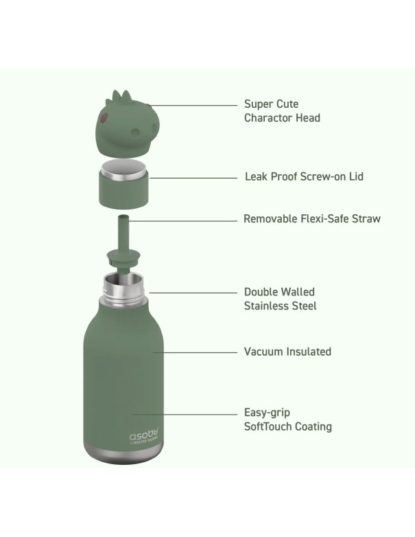 Gourde isotherme - Dinosaure - ASOBU