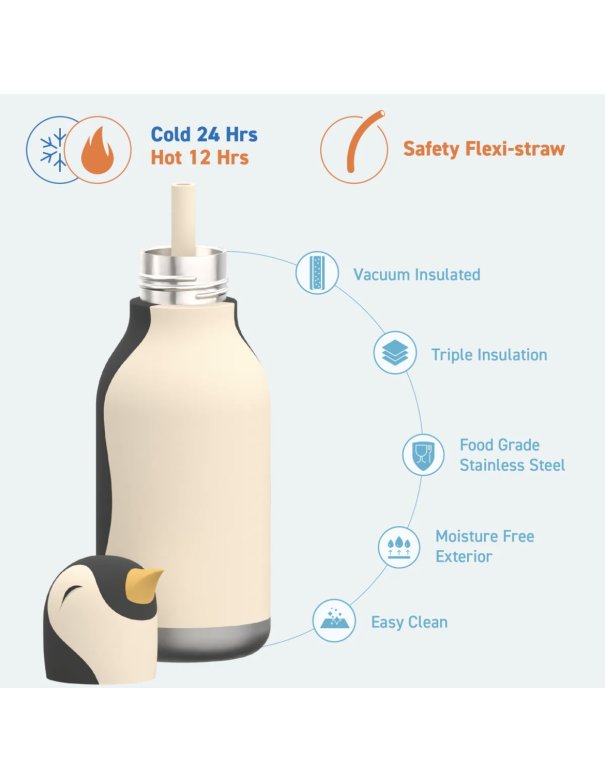Gourde isotherme - Pingouin - ASOBU