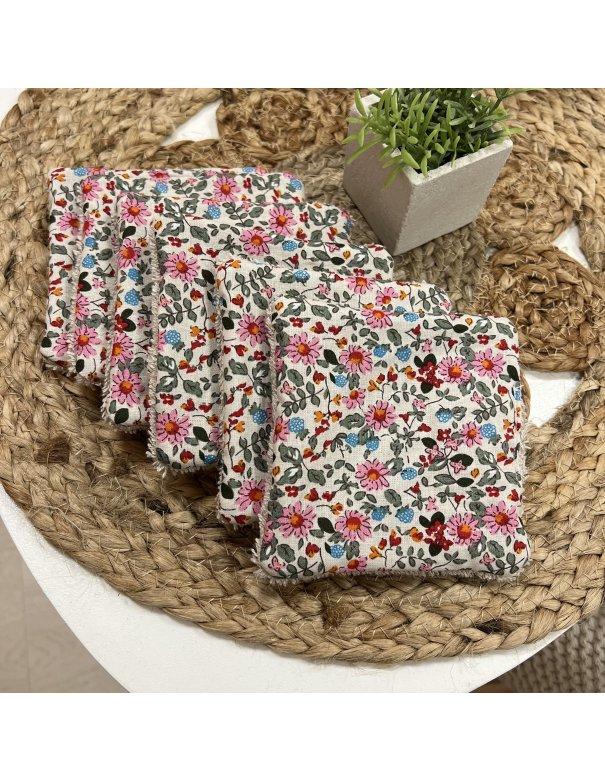 Lingettes de coton flower