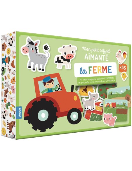 Mon petit coffret aimanté - La ferme - Auzou
