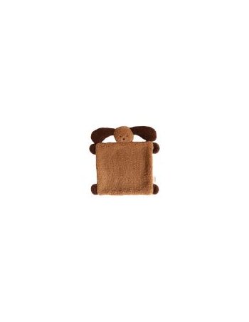 Doudou plat chien marron -...