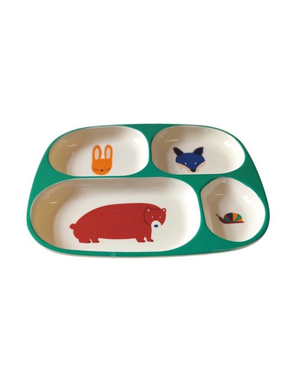 Assiette à compartiments animaux - La...