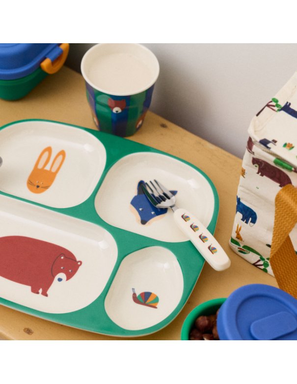 Assiette à compartiments animaux - La...