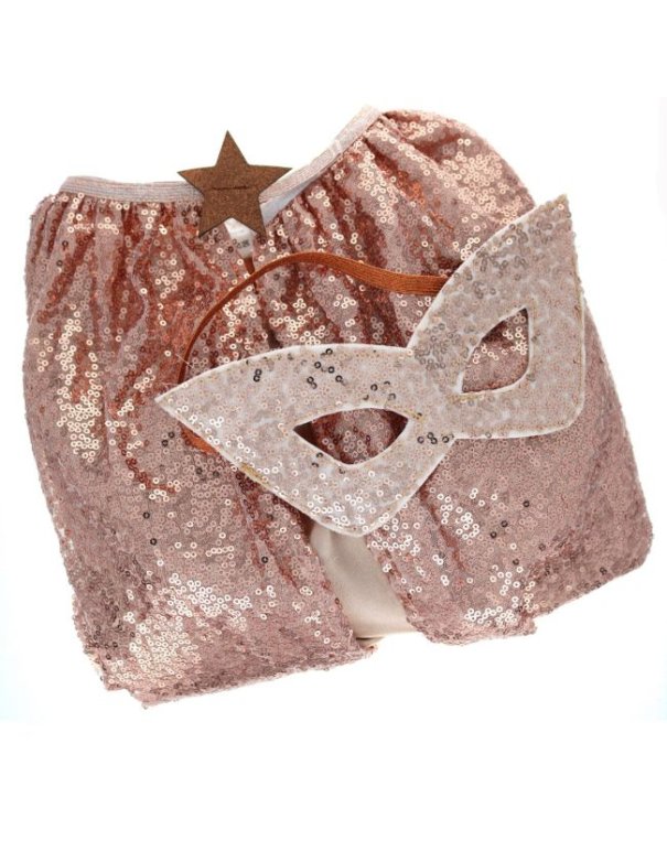 Déguisement cape et masque à sequins...