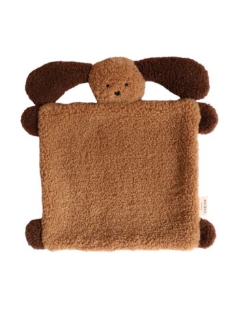 Doudou plat chien marron -...