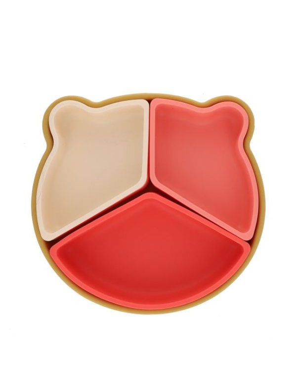 Assiette à compartiments en silicone...