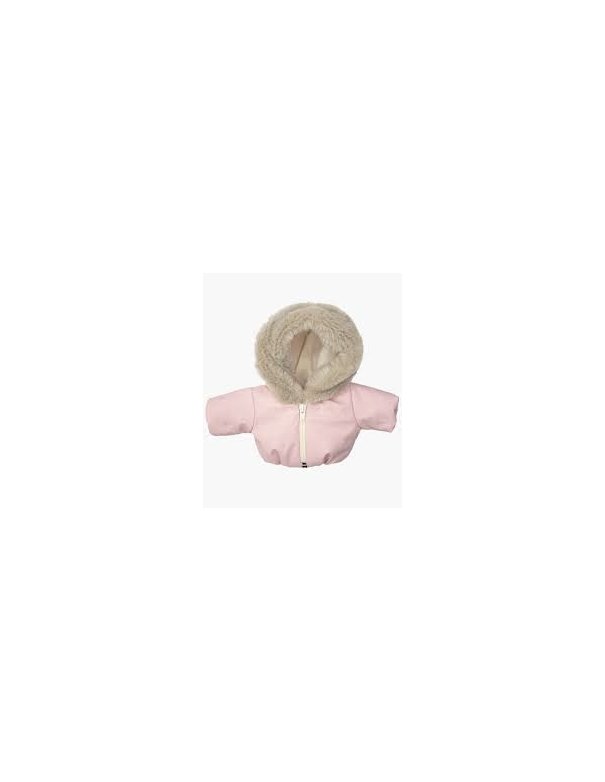 Blouson Gigi en enduit rose et fausse...