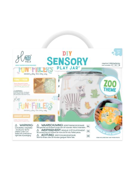 Coffret Bocal Jarre + kit sensorielle - Thème ZOO - Glo pals