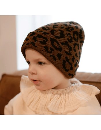 Bonnet léopard enfant - Mon...
