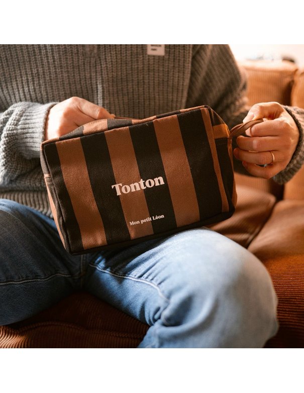 Trousse de toilette coton - Rayures...