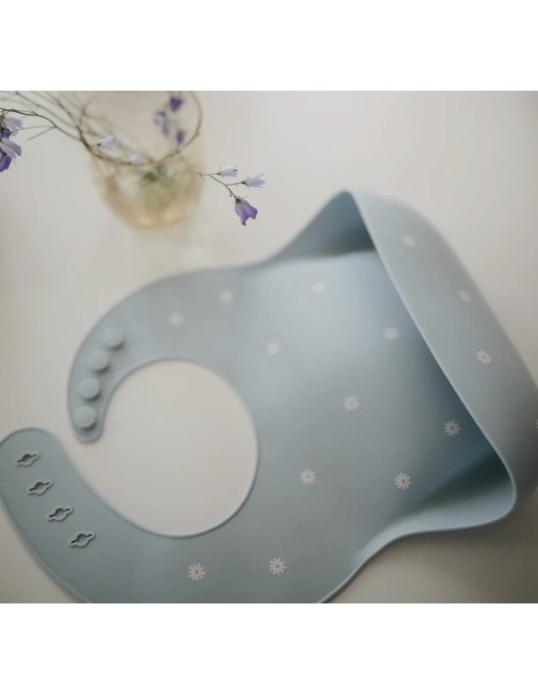 Bavoir en silicone - marguerite - Mushie