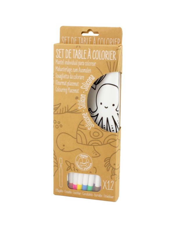Set de table à colorier en silicone -...
