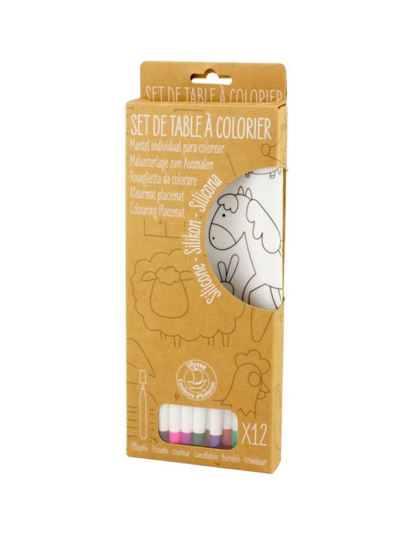 Set de table à colorier en silicone -...
