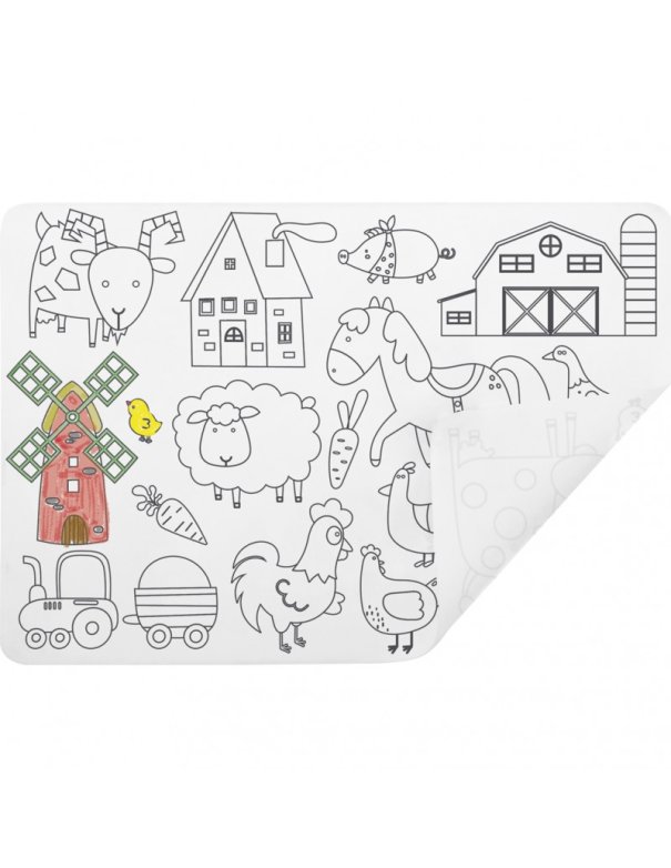 Set de table à colorier en silicone - FERME - Ulysse