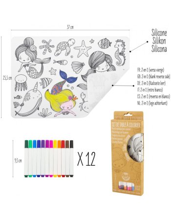 Set de table à colorier en silicone - SIRENE - Ulysse 2