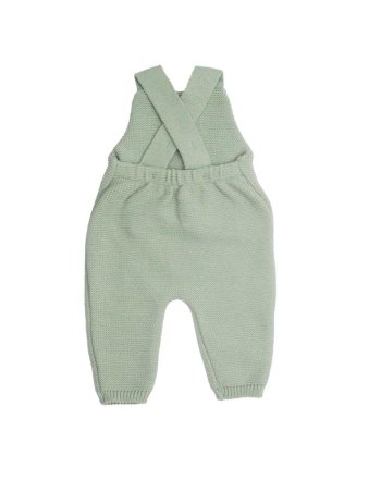 Salopette bébé en maille - Vert olive - Trois Kilos Sept 2