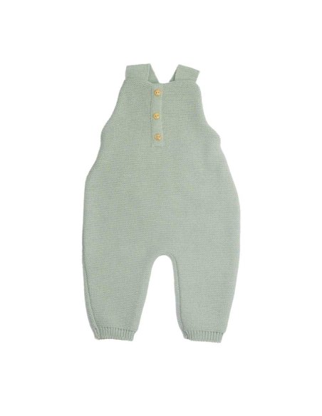 Salopette bébé en maille - Vert olive - Trois Kilos Sept