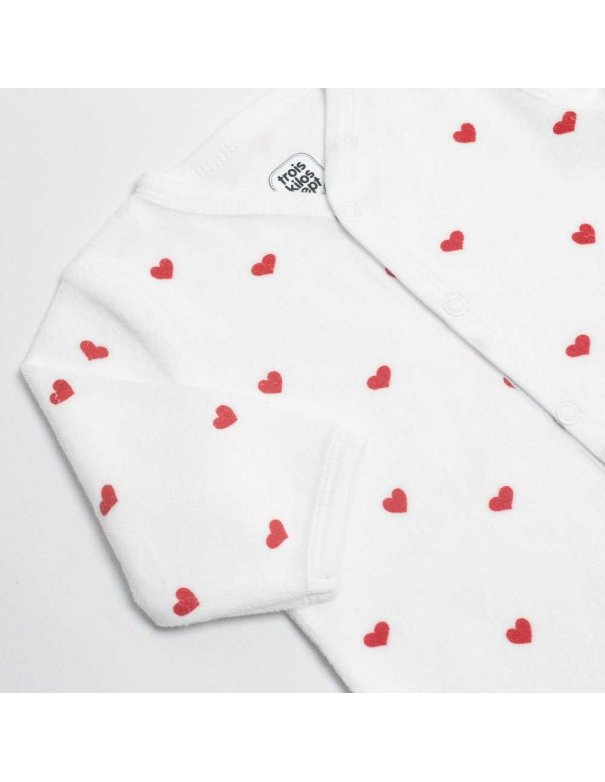 Pyjama Dors-bien petits coeurs rouge...