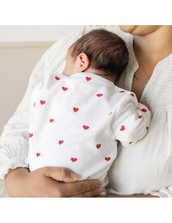 Pyjama Dors-bien petits coeurs rouge...