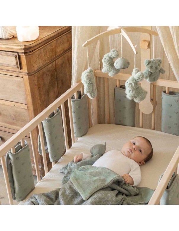 Couverture bébé - tricot et flanelle...