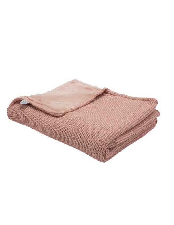 Couverture bébé - tricot et flanelle...