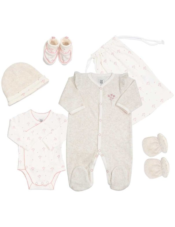 Kit naissance 6 pièces fille - Motif...