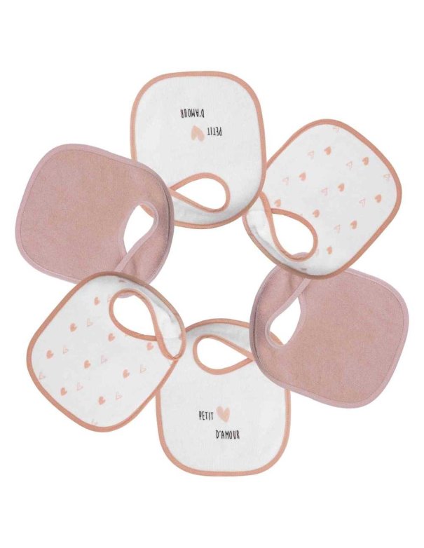Lot de 6 bavoirs naissance - Petits...