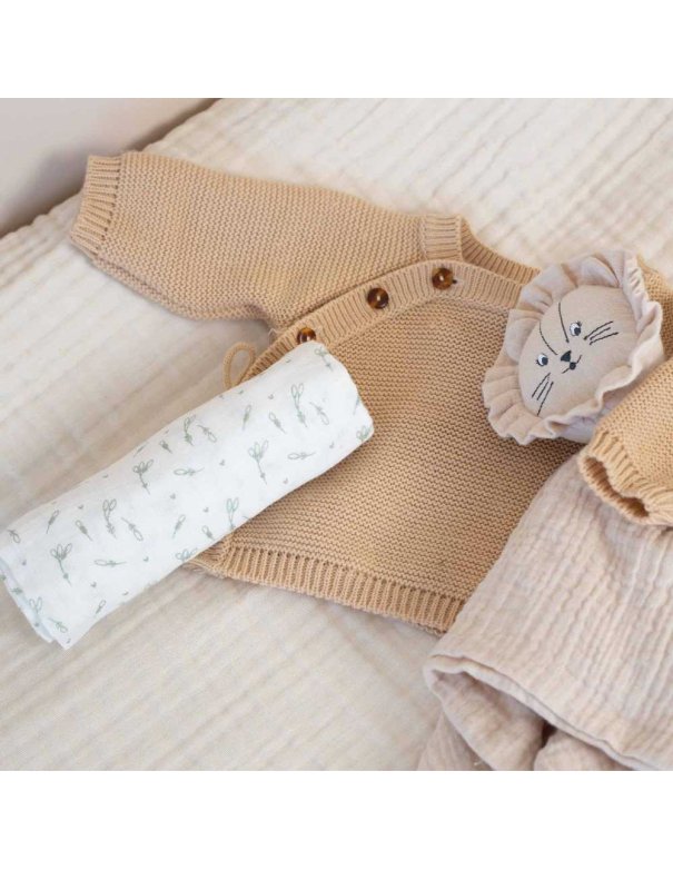 Lot de 3 langes bébé 70x70cm - Epis...