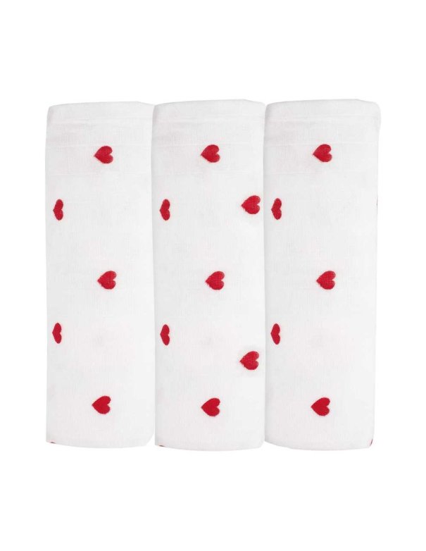Lot de 3 langes bébé 70x70cm - Coeurs...