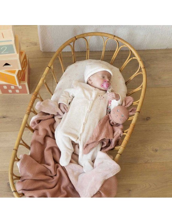 Doudou bébé en lange lapin - Trois...