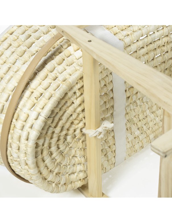 Support couffin en bois naturel -...