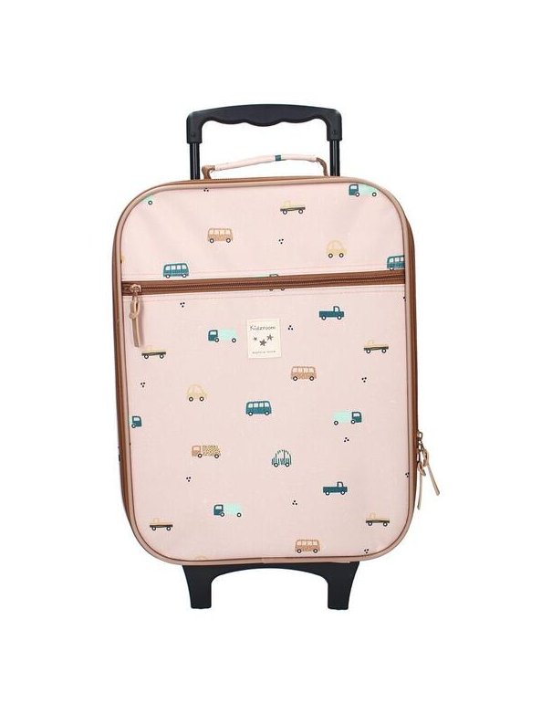 Valise à roulettes enfant beige -...